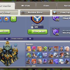 اکانت کلش اف کلنز تاون هال 17 لول 191 کد 124338 - Image 2