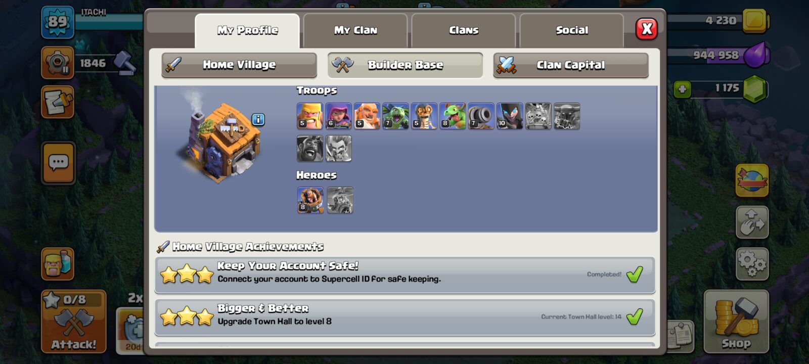 اکانت کلش اف کلنز تاون هال 14 لول 90 کد 124425 5 اکانت کلش اف کلنز تاون هال 14 لول 90 کد 124425 - Image 5