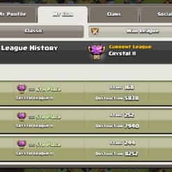 خرید کلن کلش لول 17 وارلیگ کریستال کد 402034 7 خرید کلن کلش لول 17 وارلیگ کریستال کد 402034 - Image 4