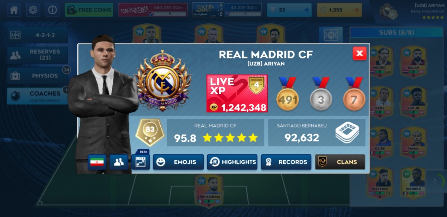 اکانت بازی Dream league soccer دریم لیگ لول 83 کد 816773 5 اکانت بازی Dream league soccer دریم لیگ لول 83 کد 816773 - Image 5