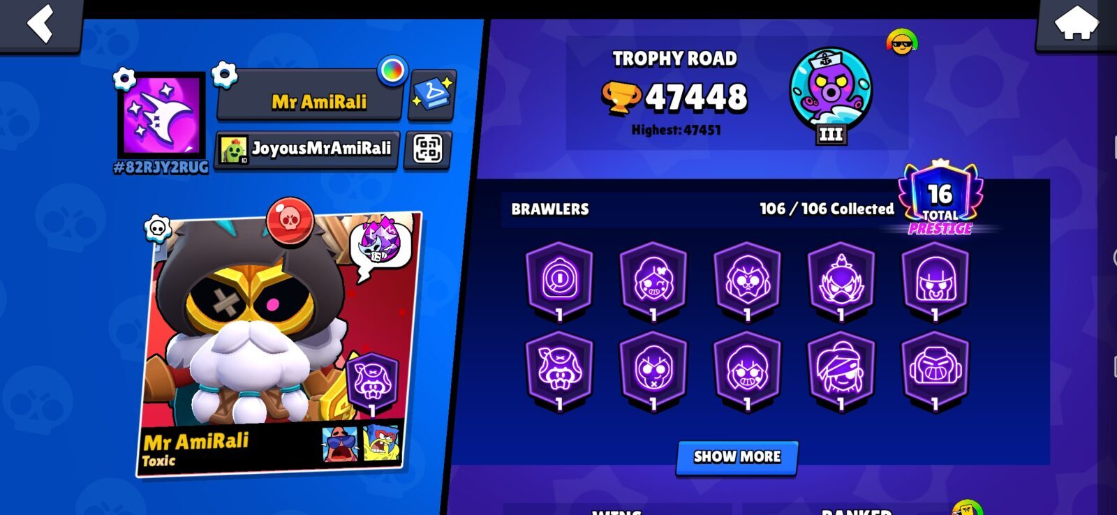 اکانت براول استارز کاپ 47500 کد 41696 2 اکانت براول استارز کاپ 47500 کد 41696 - تصویر 2