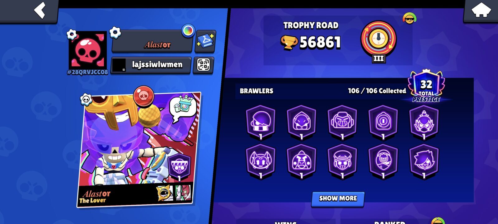 اکانت براول استارز کاپ 57000 کد 41692 2 اکانت براول استارز کاپ 57000 کد 41692 - تصویر 2