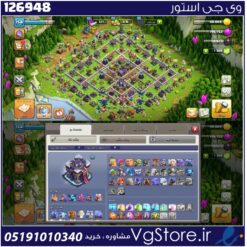 اکانت کلش اف کلنز تاون هال 15 لول 158 کد 126948