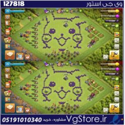 اکانت کلش اف کلنز تاون هال 8 لول 30 کد 127818