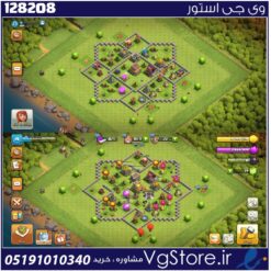 اکانت کلش اف کلنز تاون هال 8 لول 23 کد 128208