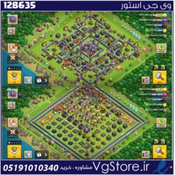 اکانت کلش اف کلنز تاون هال 15 لول 166 کد 128635