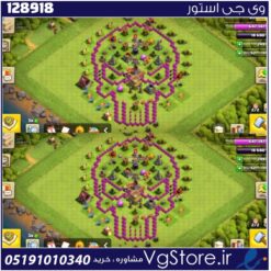 اکانت کلش اف کلنز تاون هال 8 لول 33 کد 128918