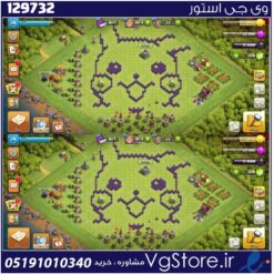 اکانت کلش اف کلنز تاون هال 8 لول 25 کد 129732