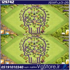 اکانت کلش اف کلنز تاون هال 8 لول 25 کد 129742