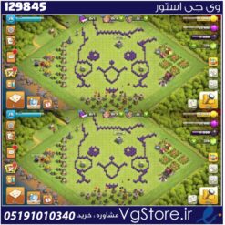 اکانت کلش اف کلنز تاون هال 8 لول 25 کد 129845