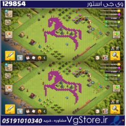 اکانت کلش اف کلنز تاون هال 8 لول 25 کد 129854