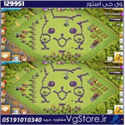 اکانت کلش اف کلنز تاون هال 8 لول 25 کد 129951
