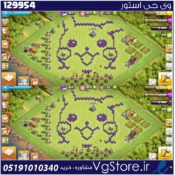 اکانت کلش اف کلنز تاون هال 8 لول 25 کد 129954