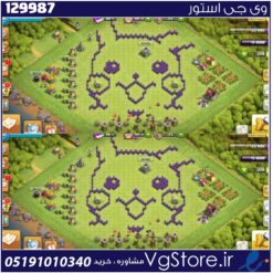 اکانت کلش اف کلنز تاون هال 8 لول 25 کد 129987