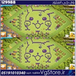 اکانت کلش اف کلنز تاون هال 8 لول 25 کد 129988