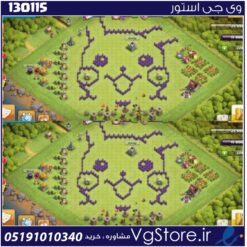 اکانت کلش اف کلنز تاون هال 8 لول 25 کد 130115