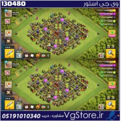 اکانت کلش اف کلنز تاون هال 10 لول 74 کد 130480