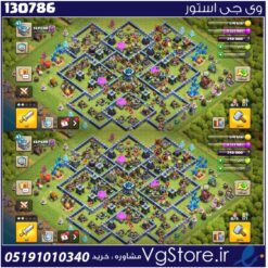 اکانت کلش اف کلنز تاون هال 13 لول 97 کد 130786