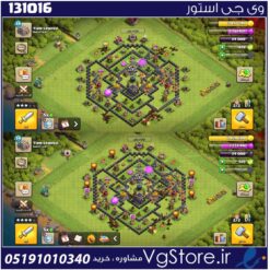 اکانت کلش اف کلنز تاون هال 9 لول 34 کد 131016