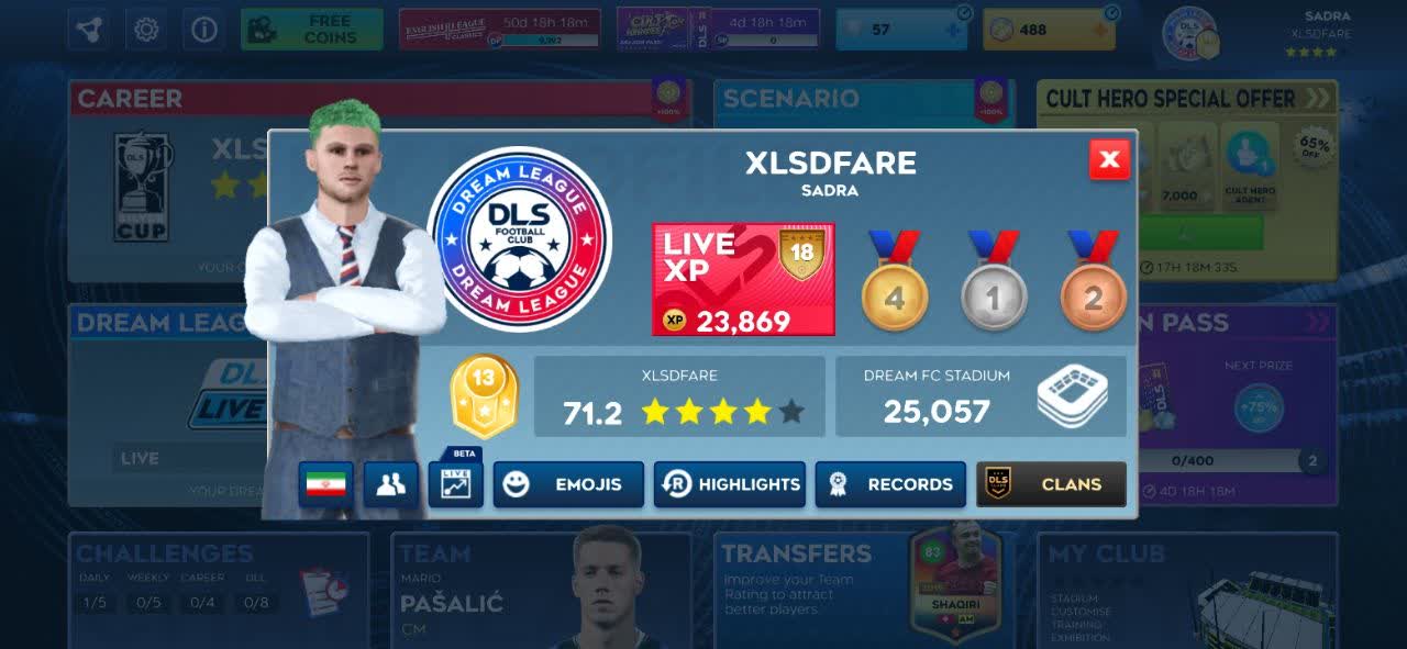 اکانت بازی DREAM LEAGUE SCORE لول 13 کد 817193 2 اکانت بازی DREAM LEAGUE SCORE لول 13 کد 817193 - تصویر 2