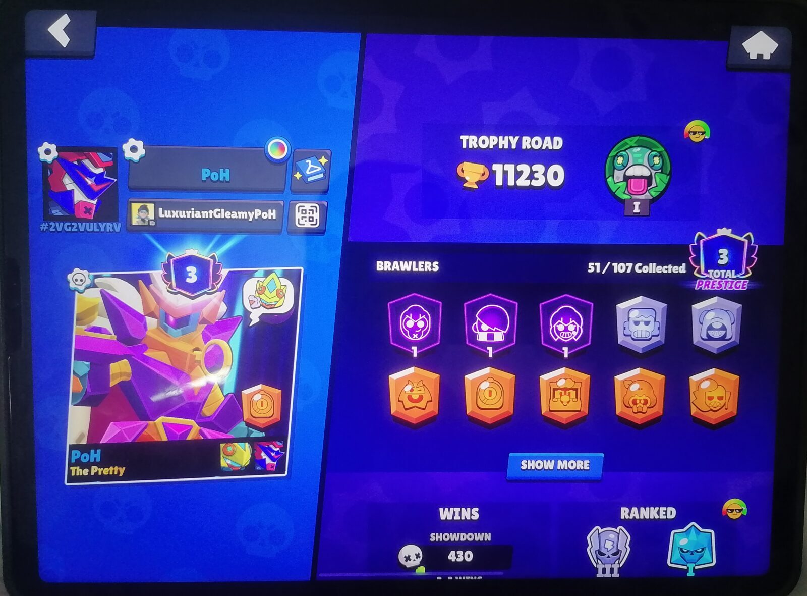 اکانت براول استارز کاپ 11300 کد 41824 2 اکانت براول استارز کاپ 11300 کد 41824 - تصویر 2