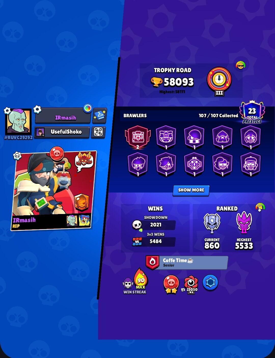 اکانت براول استارز کاپ 58000 کد 41954 2 اکانت براول استارز کاپ 58000 کد 41954 - تصویر 2
