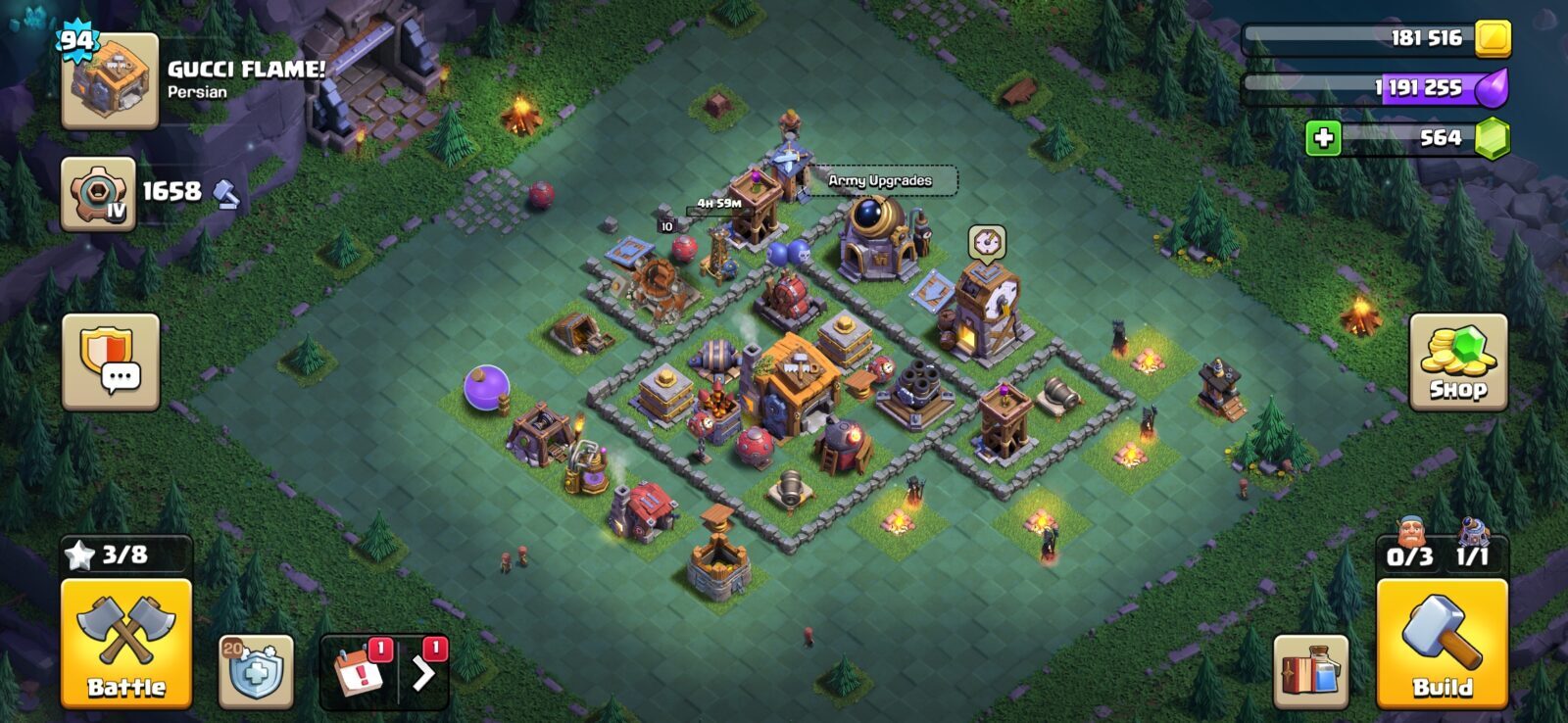 اکانت کلش اف کلنز تاون هال 11 لول 94 کد 130972 4 اکانت کلش اف کلنز تاون هال 11 لول 94 کد 130972 - تصویر 4