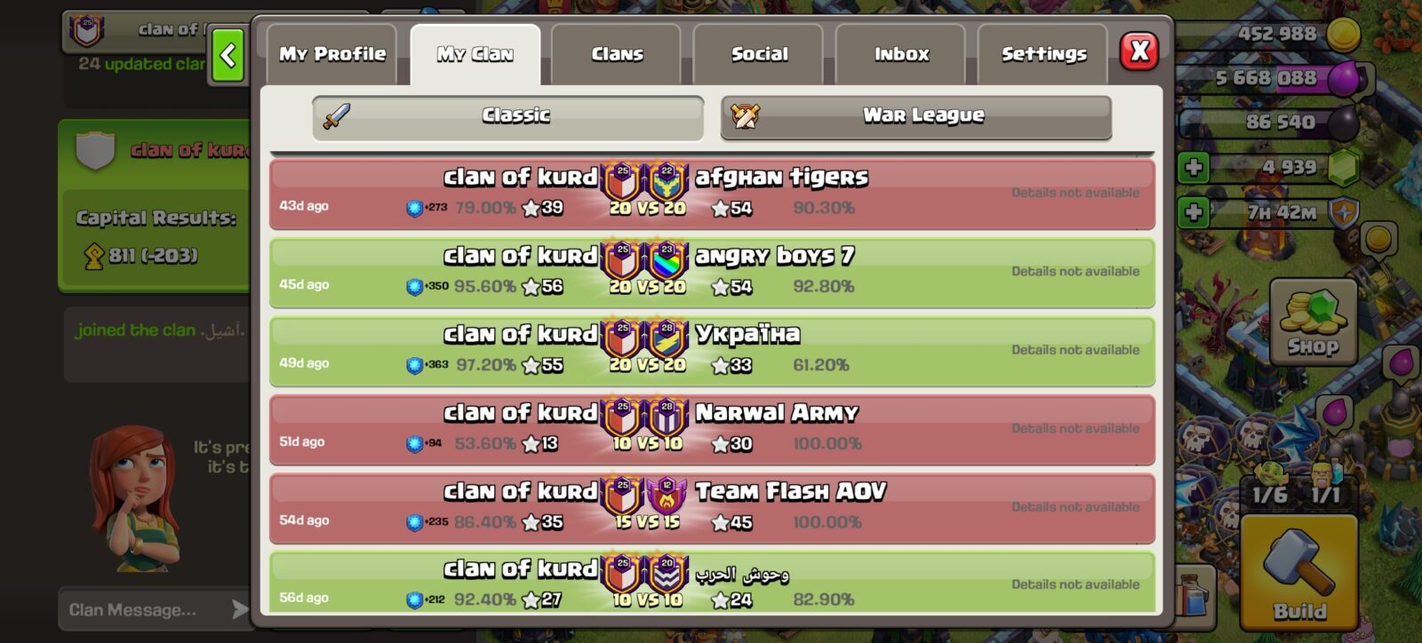 خرید کلن کلش لول 25 وارلیگ کریستال کد 402787 3 خرید کلن کلش لول 25 وارلیگ کریستال کد 402787 - تصویر 3