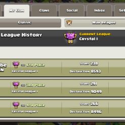 خرید کلن کلش لول 20 وارلیگ کریستال کد 402995 7 خرید کلن کلش لول 20 وارلیگ کریستال کد 402995 - تصویر 4