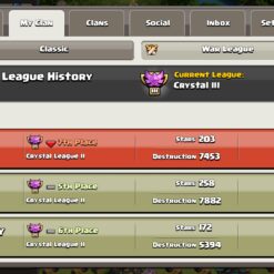 خرید کلن کلش لول 21 وارلیگ کریستال کد 403078 7 خرید کلن کلش لول 21 وارلیگ کریستال کد 403078 - تصویر 4