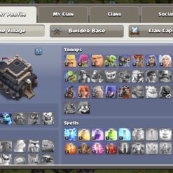 اکانت کلش اف کلنز تاون هال 9 لول 59 کد 127192 - تصویر 2