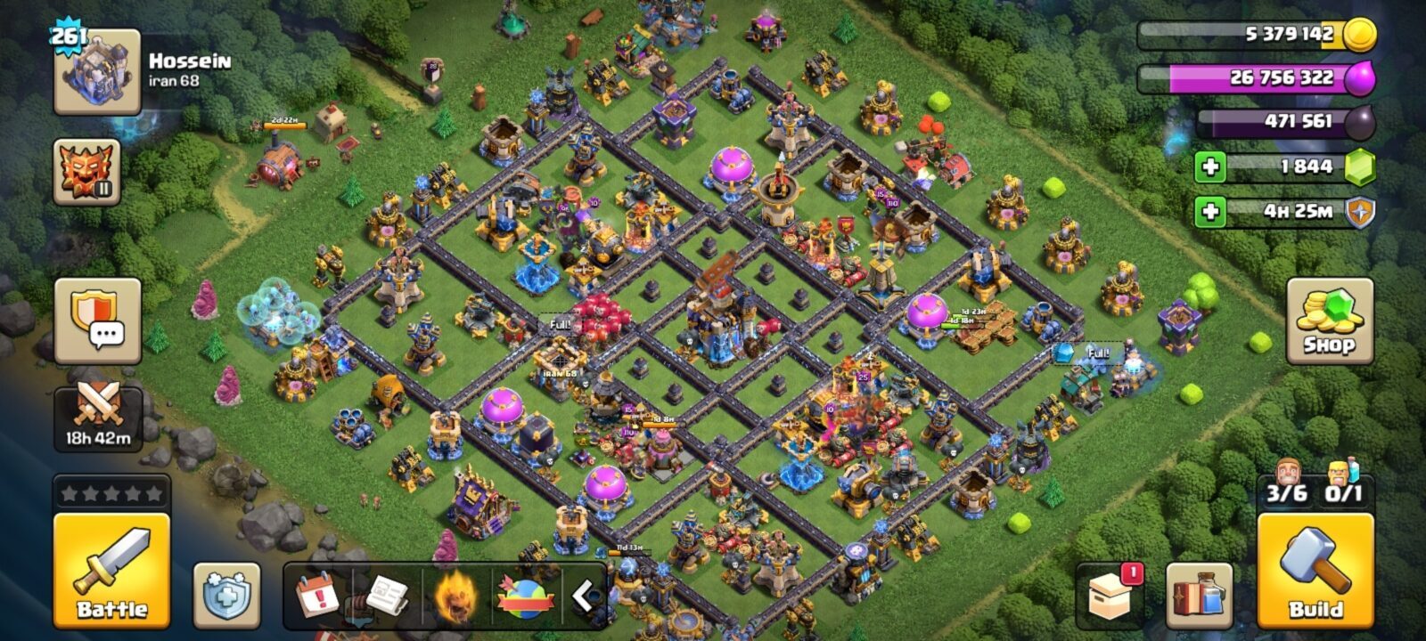 اکانت کلش اف کلنز تاون هال 18 لول 261 کد 129646 3 اکانت کلش اف کلنز تاون هال 18 لول 261 کد 129646 - تصویر 3